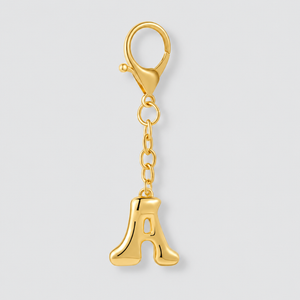 Bubble Initial Letter - Bag Charm