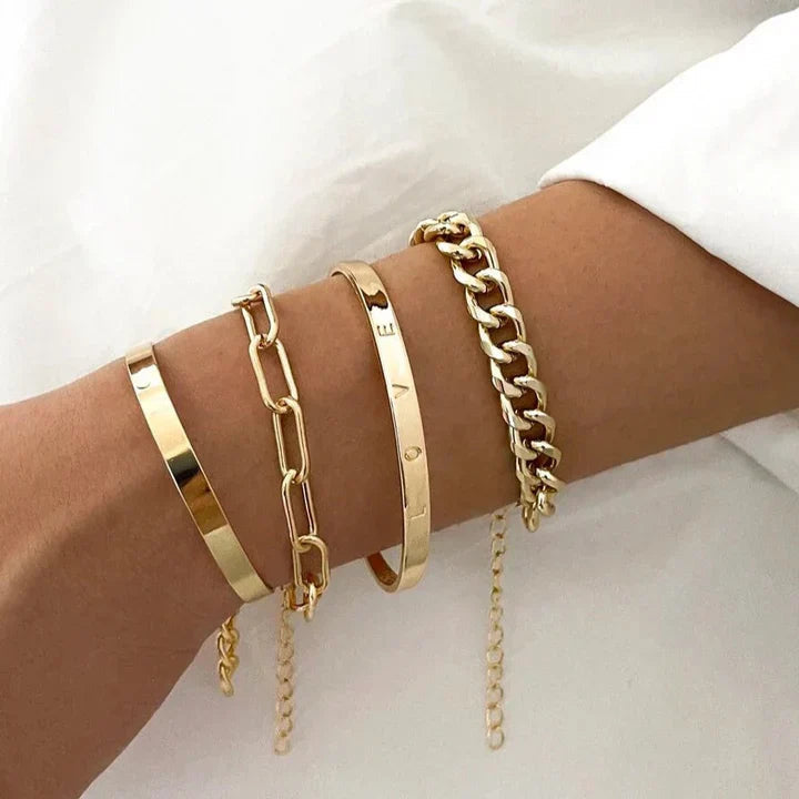 ELAN GOLD BRACELET SET by Arthur & June