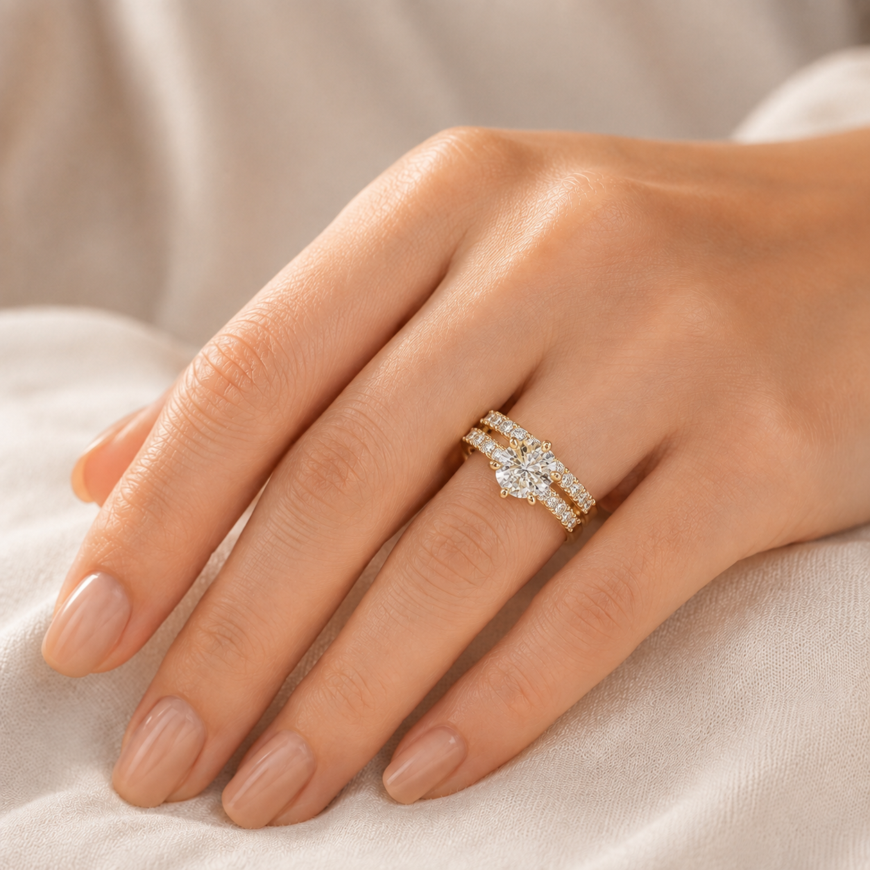 Eternal Radiance Ring Set | Gold