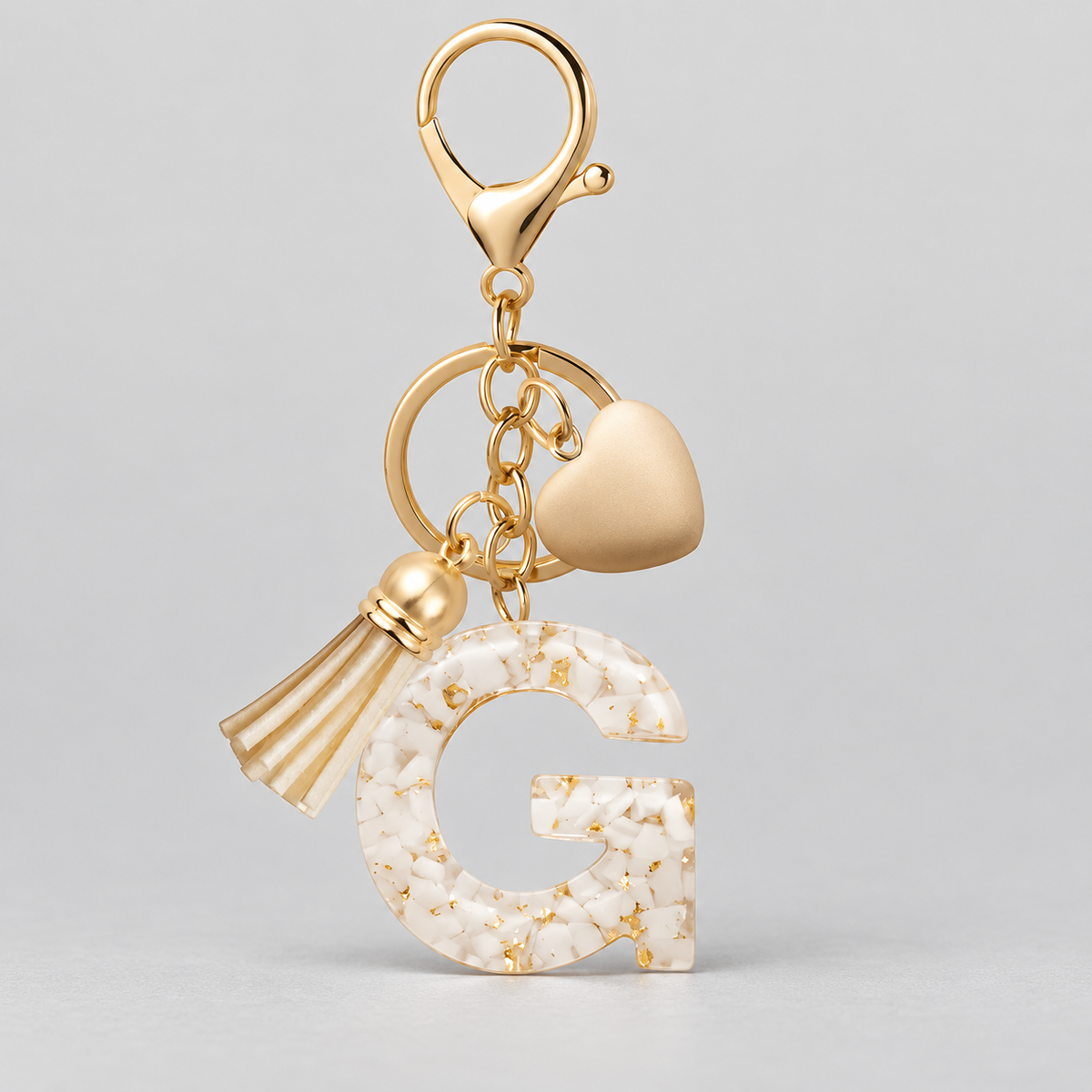 Golden Initial - Bag Charm