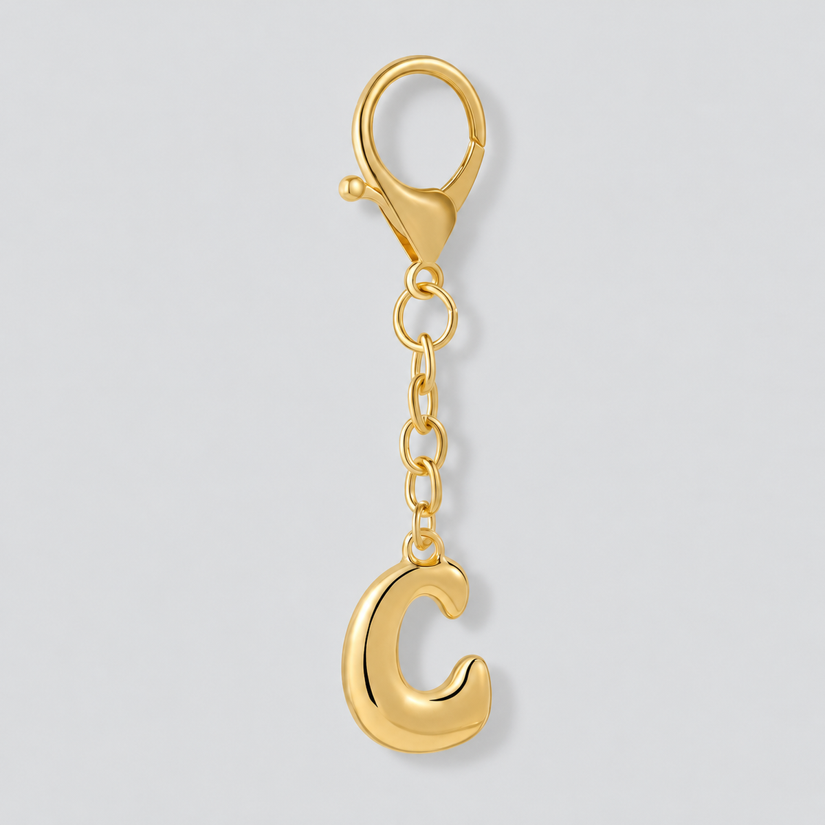 Bubble Initial Letter - Bag Charm