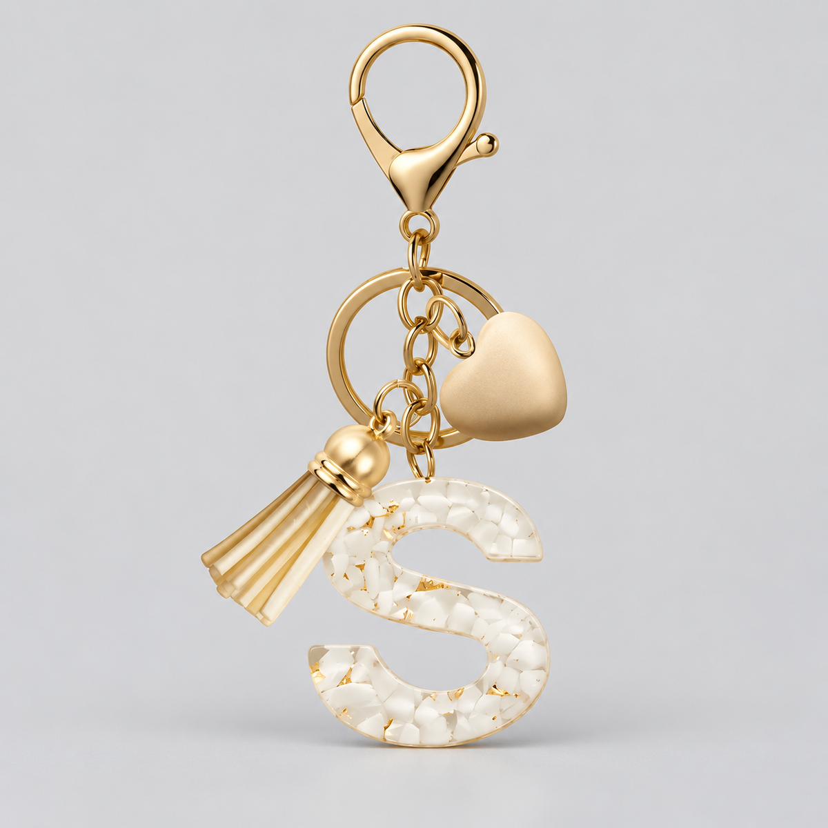 Golden Initial - Bag Charm