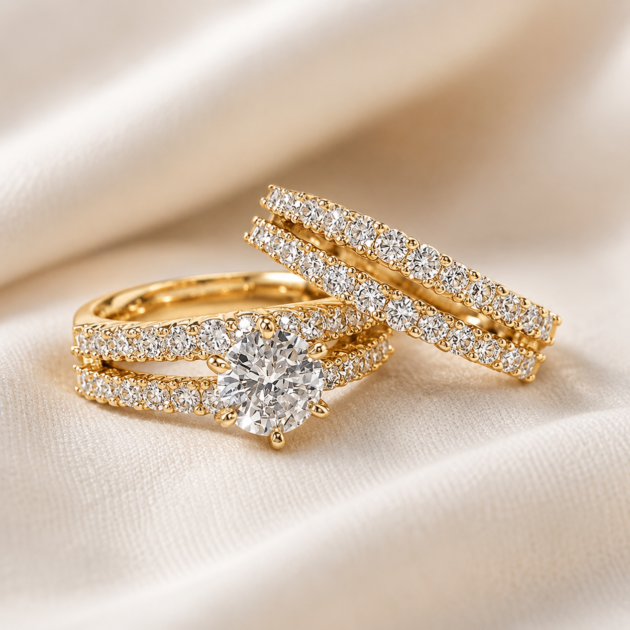 Eternal Radiance Ring Set | Gold