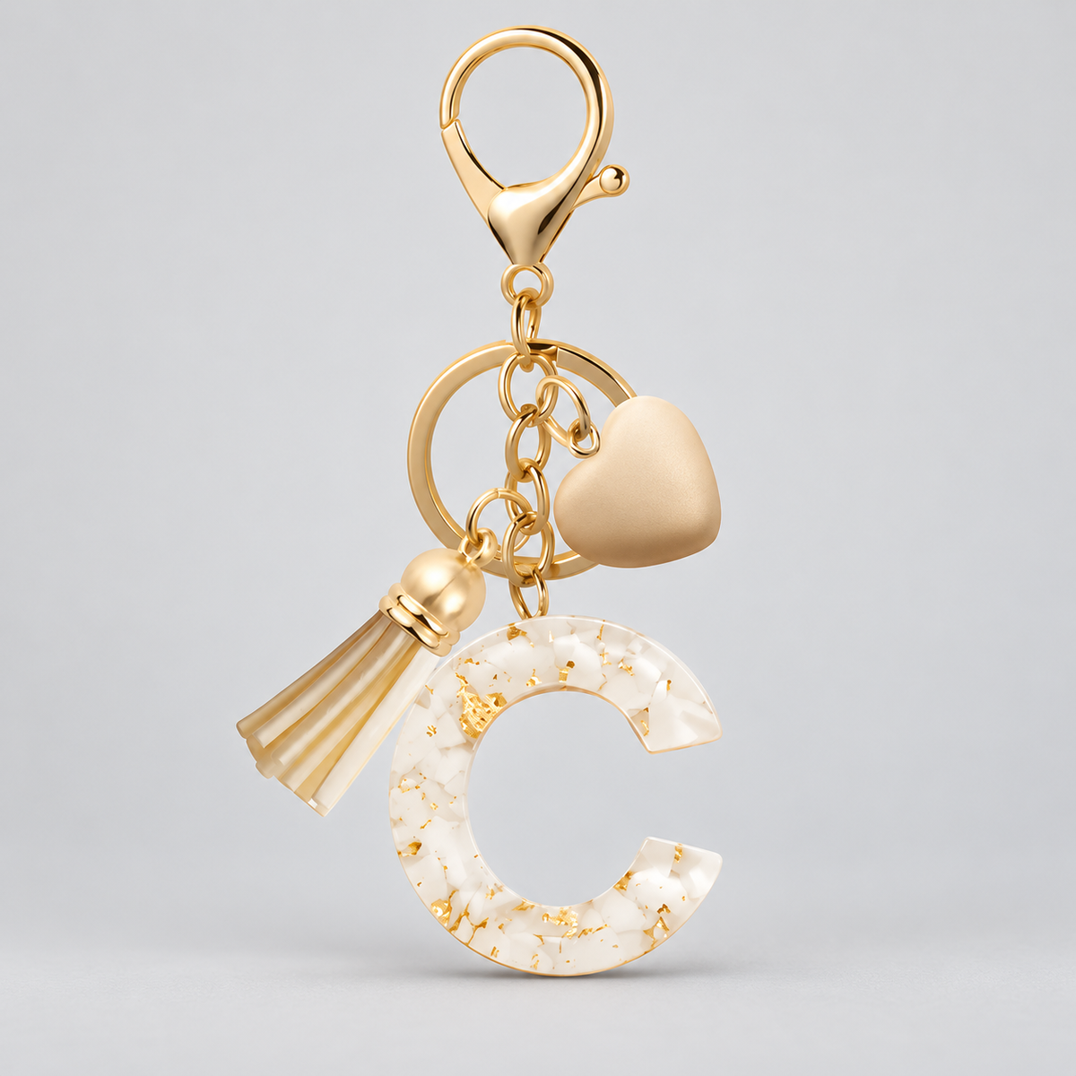 Golden Initial - Bag Charm